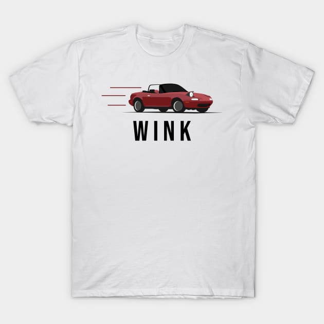 Red Mazda Miata T-Shirt by TheArchitectsGarage